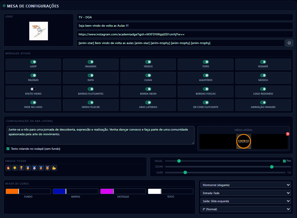 Personalize o visual